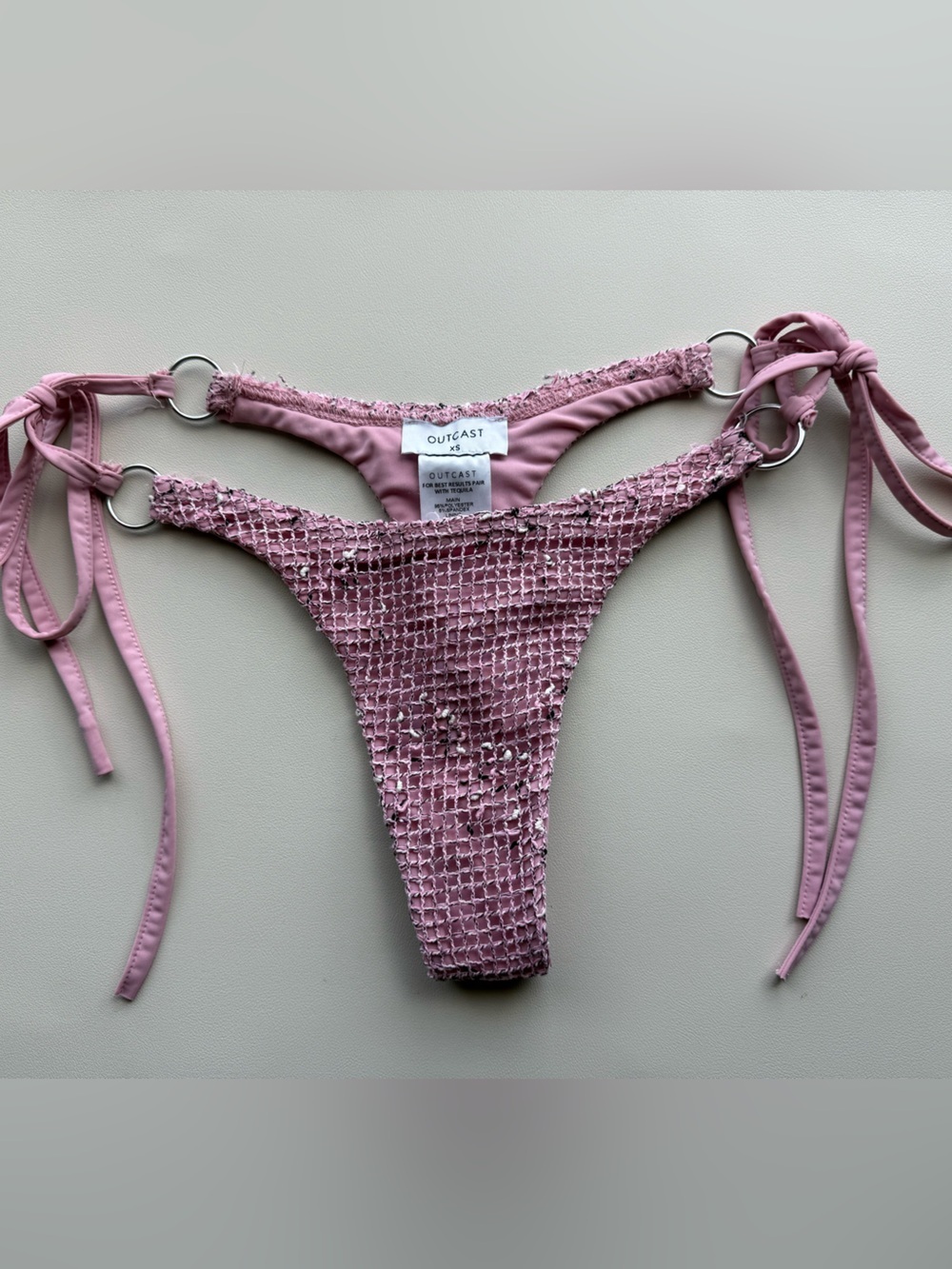 Outcast - Pink ‘Seltzer’ Bikini Set - Crochet - Picture 4 of 10